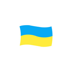 This is a Ukraine flag on a white background.