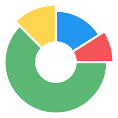 
A modern infographic showing multi pie chart in flat icon
