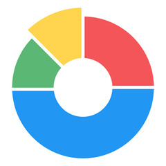 
A modern infographic showing multi pie chart in flat icon
