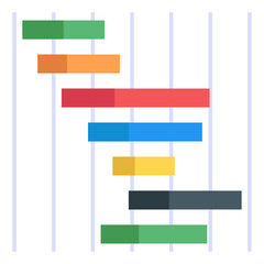 
A perfect gantt graph icon in flat design
