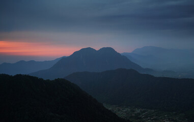 Fototapeta na wymiar Sunrise in Sumatra, Indonesia
