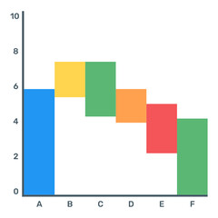 
Download this editable flat icon of waterfall graph
