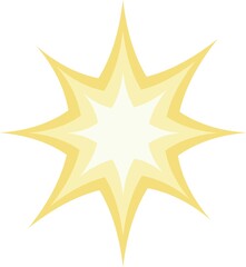 Vector illustration of a yellow star emoticon