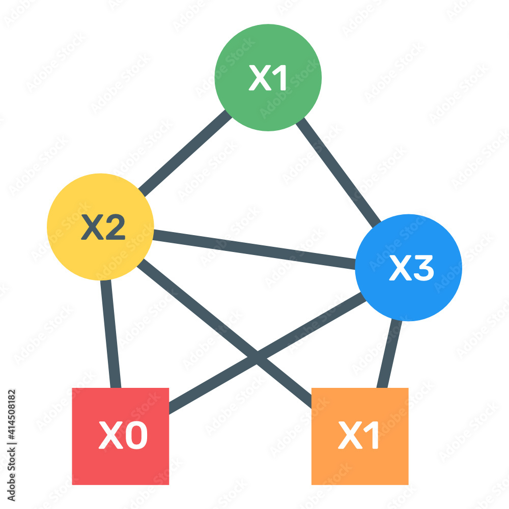 Canvas Prints download flat icon of binary tree infographic, editable visual