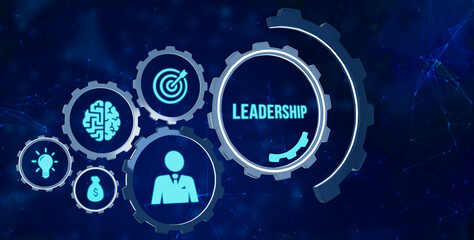 Internet, business, Technology and network concept. Leadership business management