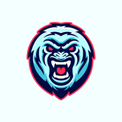 Mysterious beast modern style yeti sports logo mascot