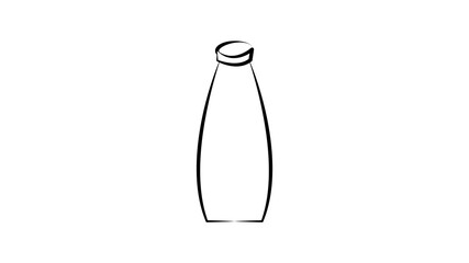 Milk bottle icon. Line, glyph and filled outline colorful version, bottle of milk outline and filled vector sign. Breakfast symbol, logo illustration. Different style icons set. graphics