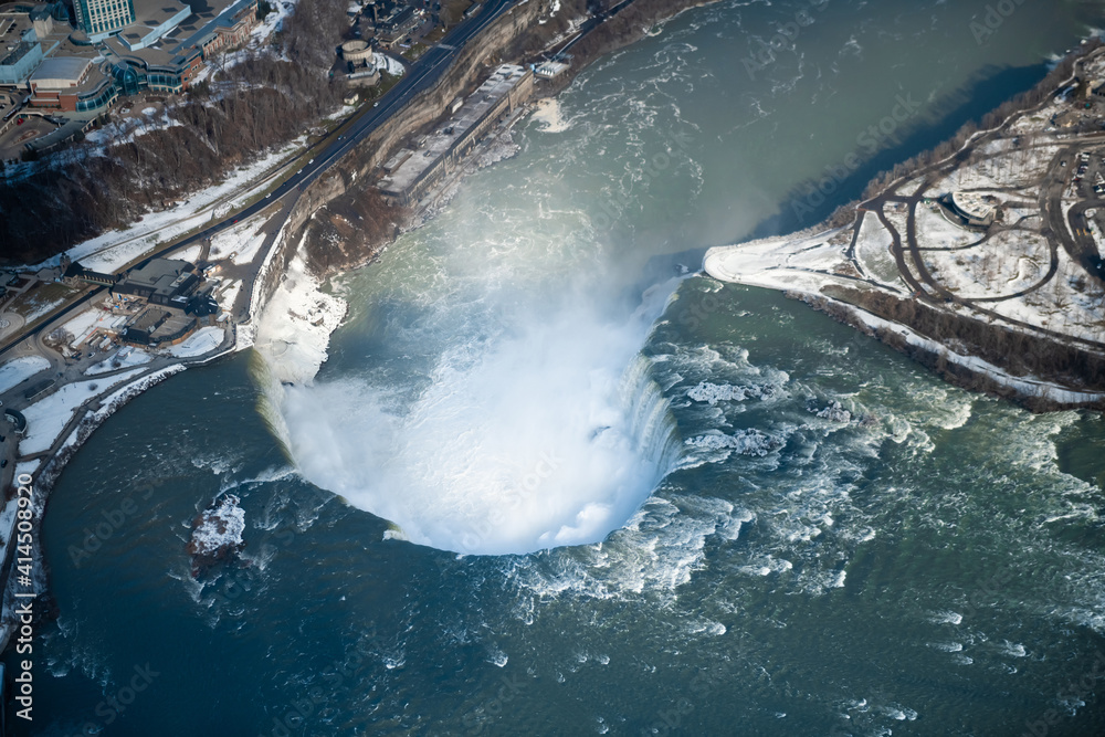 Sticker Aerial views of Niagara falls in winter - Stickers