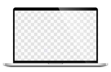 Laptop on white background vector