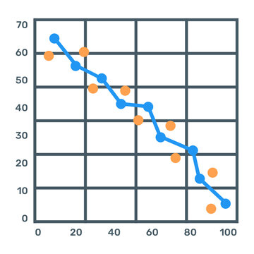 
Icon of scatter line graph in editable quality visual
