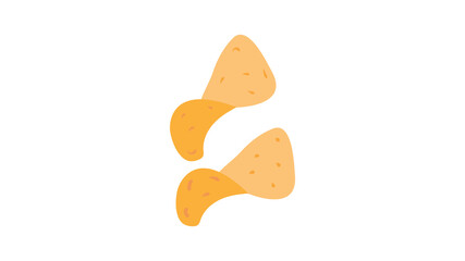 Potato chips icon. Realistic illustration of potato chips  icon for web design isolated on white background