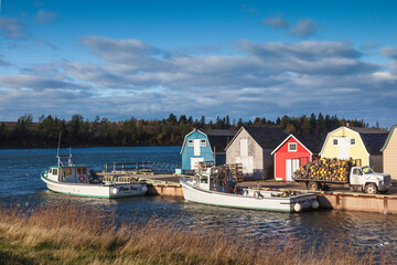 Canada, Prince Edward Island, New London. Small fishing harbor.