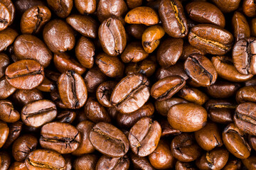 natural fresh roasted coffee beans