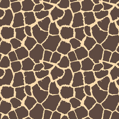 Abstract modern giraffe seamless pattern. Animals trendy background. Beige decorative vector stock illustration for print, card, postcard, fabric, textile. Modern ornament of stylized skin.