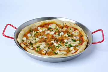 pizza on a white background