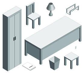 Isometric Office Elements