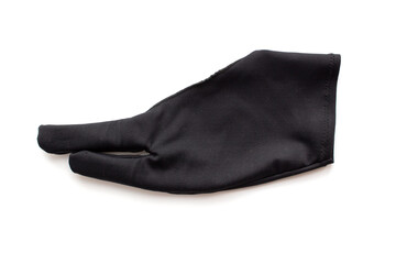 A glove for drawing on a white background. A glove for a graphic tablet.