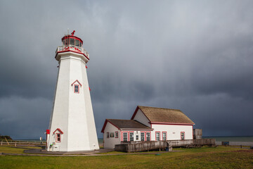 Fototapeta na wymiar Canada, Prince Edward Island, East Point Lighthouse.