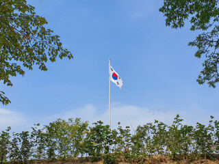 Fototapeta premium Taegeukgi,the national flag of Korea