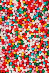Fototapeta na wymiar Colored balls texture as a background in full screen.