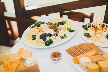 Delicious wedding reception candy bar dessert table