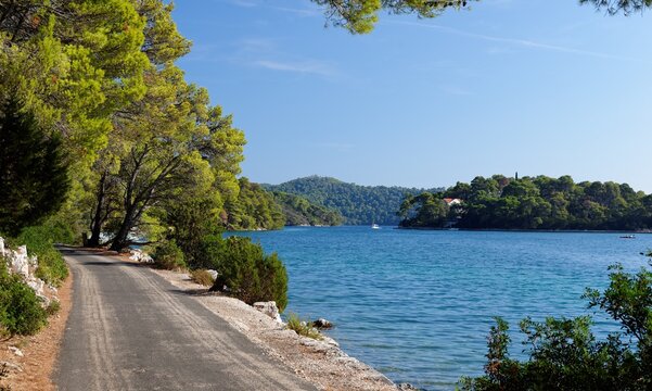 Lake Veliko Jezero on Mlet island, Croatia