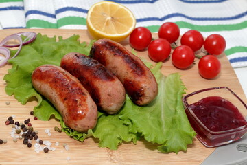 grilled sausages