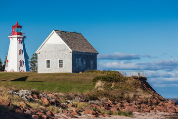 Canada, Prince Edward Island, Panmure Head Lighthouse.