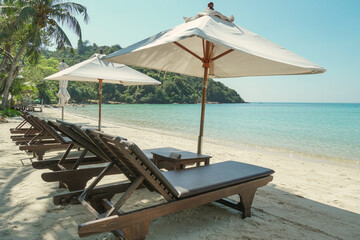 Beautiful tropical sunlight scenery  at koh samed island in Thailand, White sand, sea view with...