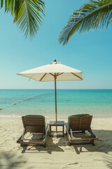 Beautiful tropical sunlight scenery  at koh samed island in Thailand, White sand, sea view with horizon,calmness and relaxation. Inspirational beach resort hotel landscapet,Vintage tone concept