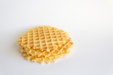 Belgian waffles thin, taste concept