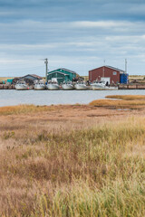 Fototapeta na wymiar Canada, Prince Edward Island, Malpeque. Small fishing harbor.