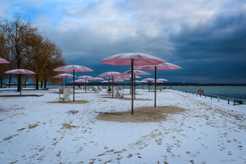 Toronto's Sugar Beach in winter, Canada