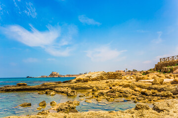 The port of King Herod in ancient Caesarea