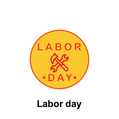 Obraz premium labor day outline icon. Element of labor day illustration icon. Signs and symbols can be used for web, logo, mobile app, UI, UX