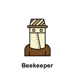 beekeeper outline icon. Element of labor day illustration icon. Signs and symbols can be used for web, logo, mobile app, UI, UX