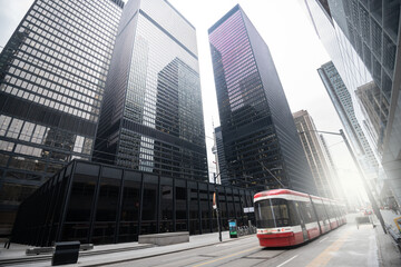 Tram streetcar in Toronto, Ontario, Canada - 414524149