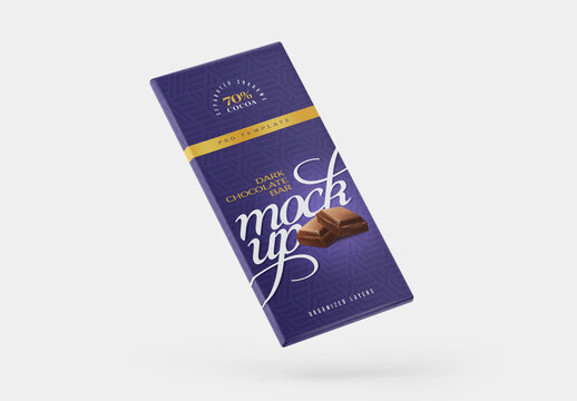 Chocolate Bar Mockup for Creative Design and Branding Projects