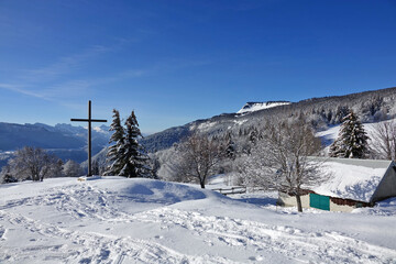 Randonnée raquettes dans le Vercors le jour de la Saint-Valentin 2021