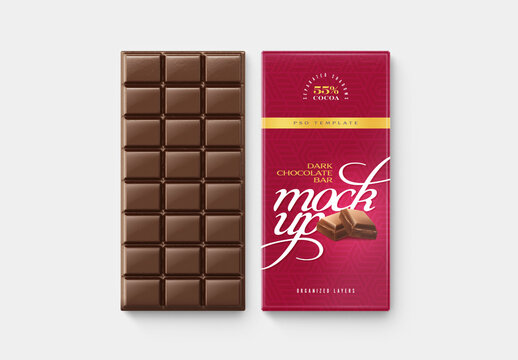 Chocolate Bar Mockup for Creative Design and Branding Projects