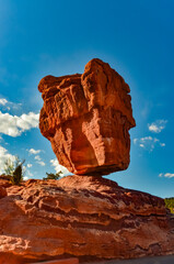 The Balanced Rock, Leaning Rock. The Garden of the Gods, Colorado, US