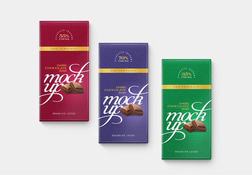 Chocolate Bar Mockup for Creative Design and Branding Projects