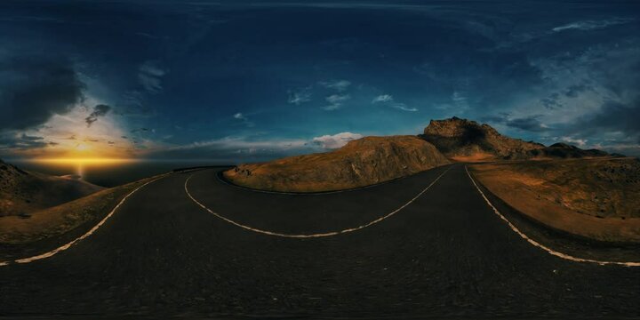 VR360 view or the soast road in Scotland