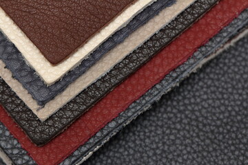 stack of genuine leather samples