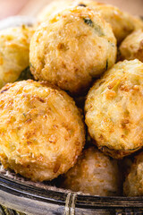 codfish cakes, codfish cakes, fish meat pastries, Brazilian cod bunuelos, typical of Easter