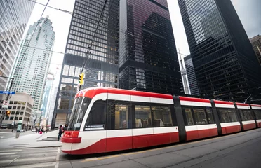 Foto auf Acrylglas Tram streetcar in Toronto, Ontario, Canada © surangaw