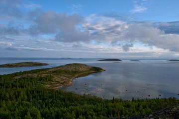 Fototapeta na wymiar Bay on an island in the north sea.