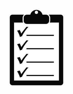 recommend clip art: clipboard with checklist icon, vector illustration 