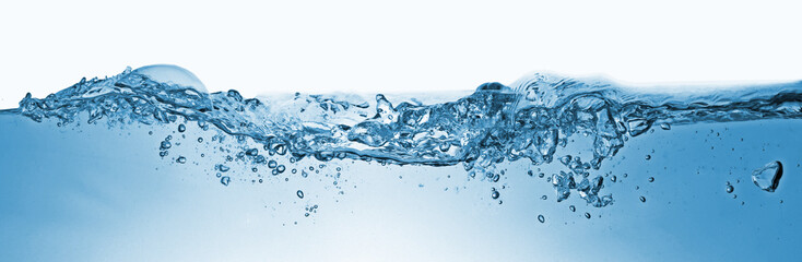 Wave. Water splashing over white background