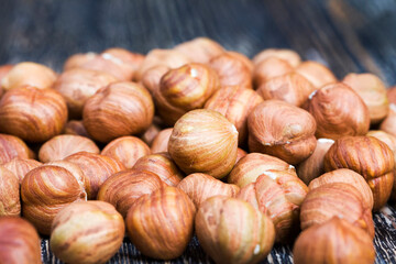 quality raw nuts ready to eat, hazelnuts